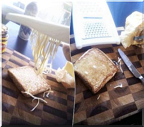 Grating butter to make household chores easier