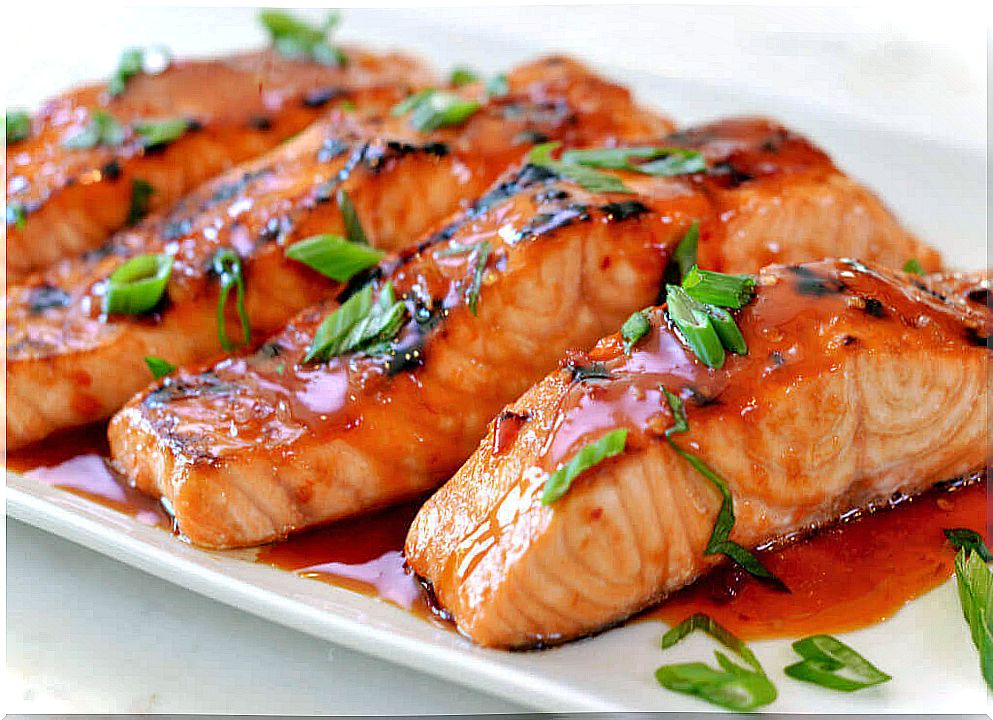 Salmon steaks