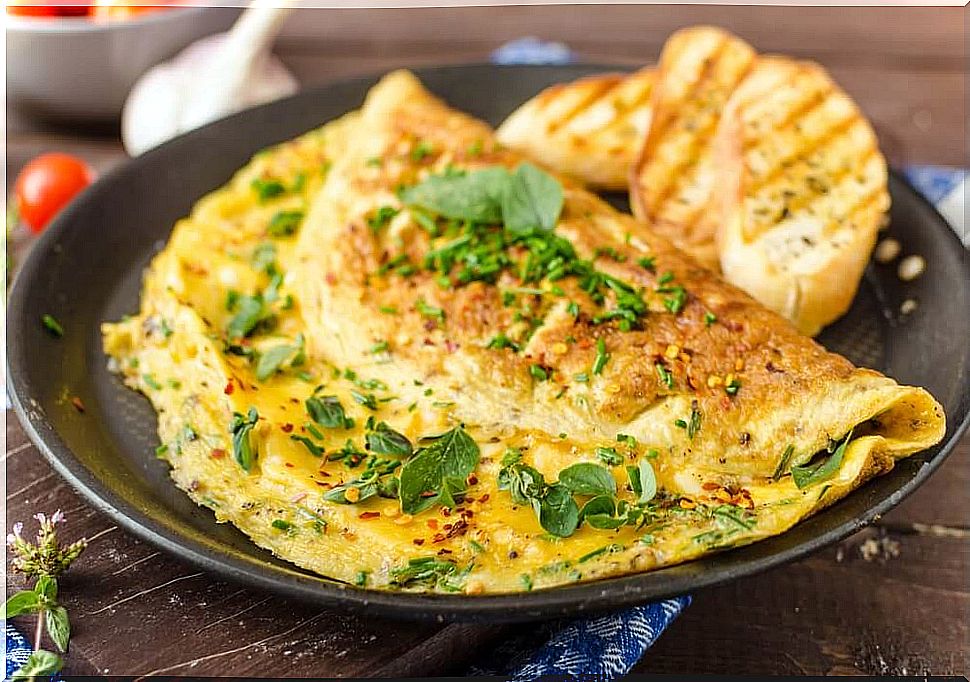 Spinach omelet