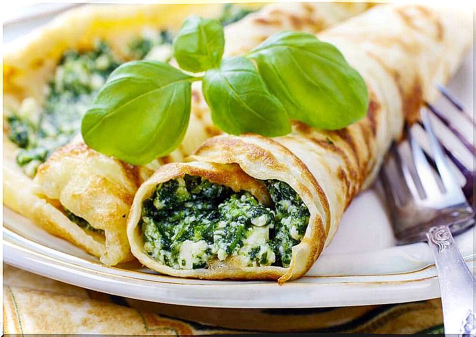 spinach pancake