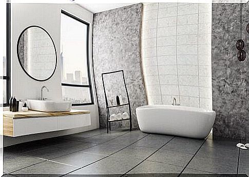 Can modernize the bathroom using contemporary style