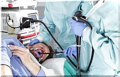 man doing an endoscopy