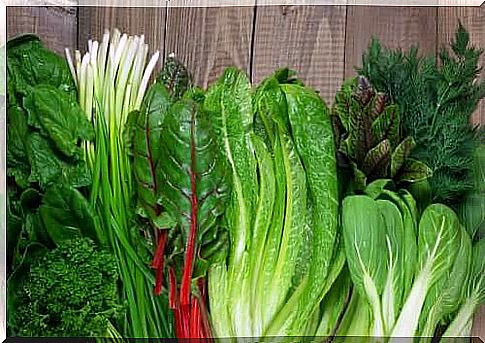 Green leafy vegetables are the main representatives of foods rich in folic acid.